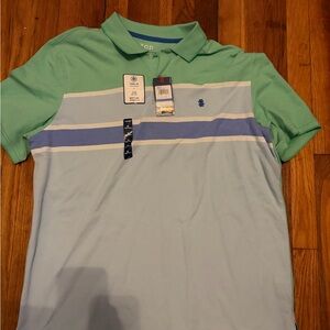 Izod Men's Polo Shirt in Mint Green and Sky Blue